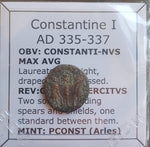 #o799# Roman Bronze coin issued by Constantine I from 335-337 AD