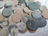 Lot of 70 uncleaned Modern Spanish coins 1850-1950 AD (metal detector finds)