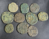 Lot of 10 professionally cleaned & identified Roman coins of Claudius II, 270 AD