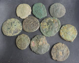 Lot of 10 professionally cleaned & identified Roman coins of Claudius II, 270 AD