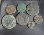 Ex-dealers lot of 15 Ancient bronze Roman coins from BC 27 - 311 AD