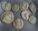 Ex-dealers lot of 15 Ancient bronze Roman coins from BC 27 - 311 AD