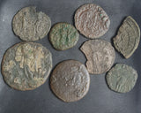 Ex-dealers lot of 15 Ancient bronze Roman coins from BC 27 - 311 AD