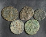 Lot of 5 professionally cleaned & identified Roman coins of Claudius II, 268-270 AD