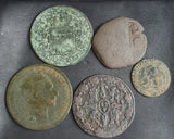 Lot of 10 professionally cleaned & identified Spanish coins from 1636-1878 AD