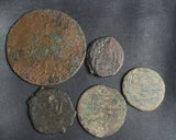 Lot of 10 Identified Islamic bronze coins from 711-1861 AD