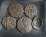 Ex-dealers lot of 10 Ancient Byzantine Bronze coins from 518-1204 AD