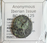 #m570# Anonymous Iberian Greek City Issue Bronze Coin of Castulo from 175-125 BC