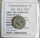 #o786# Roman Bronze coin issued by Constantius II from 351-355 AD