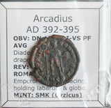 #o994# Roman Bronze coin issued by Arcadius from 392-395 AD