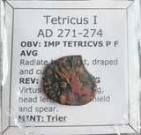 #o925# Roman bronze coin of Tetricus I from 271-274 AD