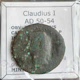 #N333# Roman bronze Ae As coin of Claudius I from 50-54 AD