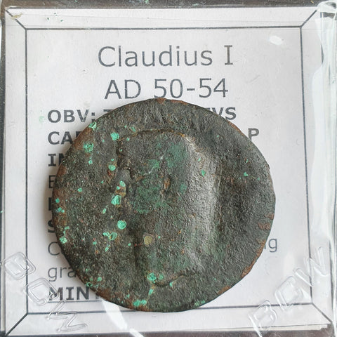 #N333# Roman bronze Ae As coin of Claudius I from 50-54 AD