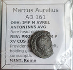 #o328# Roman limes denarius coin of Marcus Aurelius from 161 AD