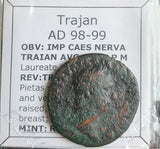 #o988# Roman Large bronze coin of Trajan, minted between 98-99 AD