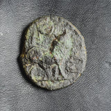 #m570# Anonymous Iberian Greek City Issue Bronze Coin of Castulo from 175-125 BC