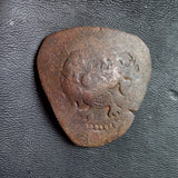 #o278# Spanish Countermarked 4 maravedis coin of Philip IV, 1655 AD