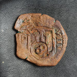 #p015# Spanish Countermarked 8 maravedis coin of Philip IV, 1641/52 AD