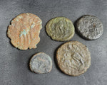 Ex-dealers lot of 10 Ancient bronze Roman coins from 336-435 AD