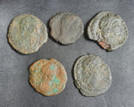 Ex-dealers lot of 10 Ancient bronze Roman coins from 336-435 AD