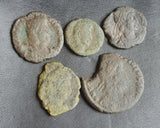 Ex-dealers lot of 10 Ancient bronze Roman coins of Constantius II from 347-361 AD