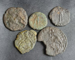 Ex-dealers lot of 10 Ancient bronze Roman coins of Constantius II from 347-361 AD