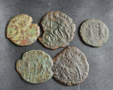 Ex-dealers lot of 10 Ancient bronze Roman coins of Constantius II from 347-361 AD