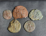 Ex-dealers lot of 10 Ancient bronze Roman coins from 314-395 AD