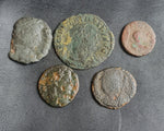 Ex-dealers lot of 10 Ancient bronze Roman coins from 314-395 AD