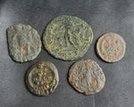 Ex-dealers lot of 10 Ancient bronze Roman coins from 314-395 AD