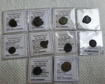 Ex-dealers lot of 10 Ancient bronze Roman coins of Constantius II from 337-361 AD