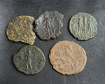 Ex-dealers lot of 10 Ancient bronze Roman coins of Constantius II from 337-361 AD