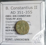 #n719# Roman barbarous issue bronze coin issued by Constantius II from 351-355 AD