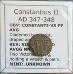 #n502# Nice Roman Bronze coin issued by Constantius II from 347-348 AD