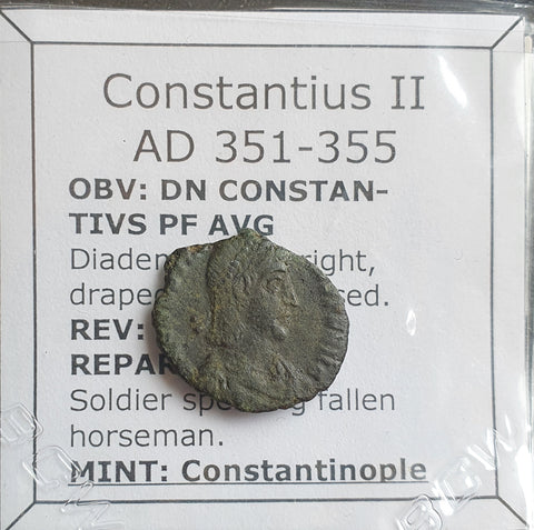 #N405# Roman Bronze coin issued by Constantius II from 351-355 AD