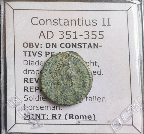 #N699# Roman Bronze coin issued by Constantius II from 351-355 AD