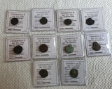 Ex-dealers lot of 10 Ancient bronze Roman coins of Constantius II from 337-355 AD