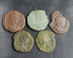 Ex-dealers lot of 10 Ancient bronze Roman coins of Constantius II from 337-355 AD