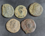 Ex-dealers lot of 10 Ancient bronze Roman coins of Constantius II from 348-355 AD