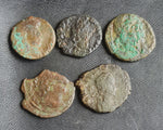 Ex-dealers lot of 10 Ancient bronze Roman coins from 337-435 AD