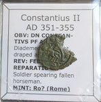 #P005# Roman Bronze coin issued by Constantius II from 351-355 AD