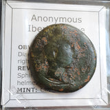 #N588# Large Iberian Greek City Issue Bronze Coin of Castulo from 180-25 BC