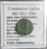 #P003# Roman bronze coin issued by Constantius Gallus from 351-354 AD