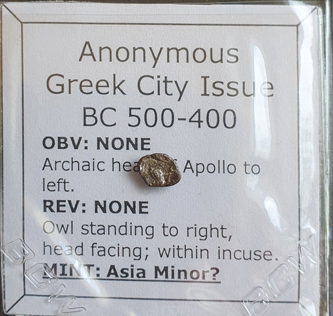 #o493# Anonymous silver Greek city issue coin from Asia Minor 500-400 BC