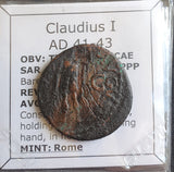 #o776# Roman Ae As coin of Claudius I from 41-43 AD