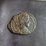 #P009# Roman Bronze coin issued by Constantius II from 351-355 AD