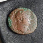 #o940# Roman Bronze Ae As coin of  Hadrian from 134-138 AD