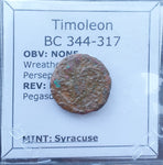 #M599# Greek bronze coin of Timoleon of Syracuse, 344-317 BC