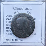 #p177# Roman Ae As coin of Claudius I from 41-42 AD