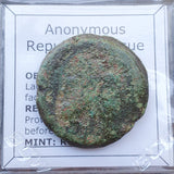 #N974# Anonymous Roman Republican Æ AS coin from 157-156 BC